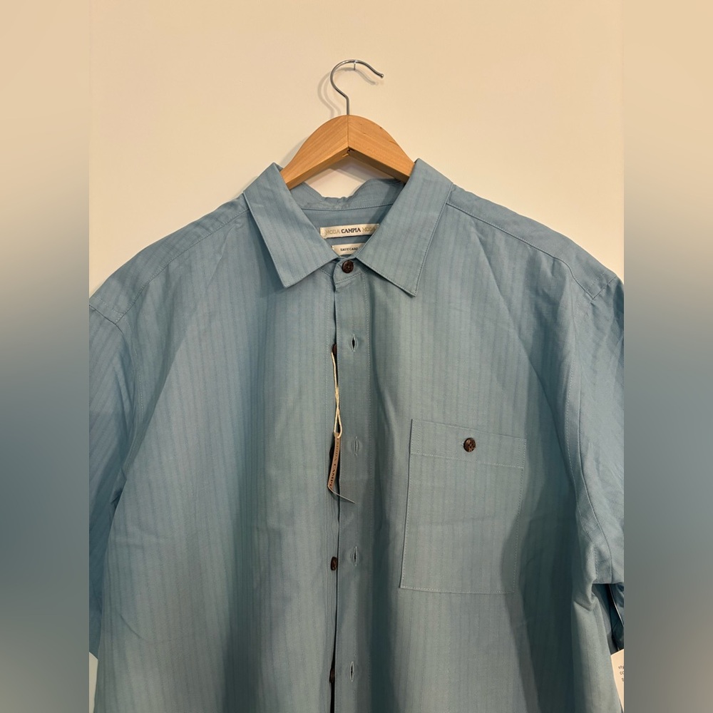 Cubavera-Blue Button-Up Shirt